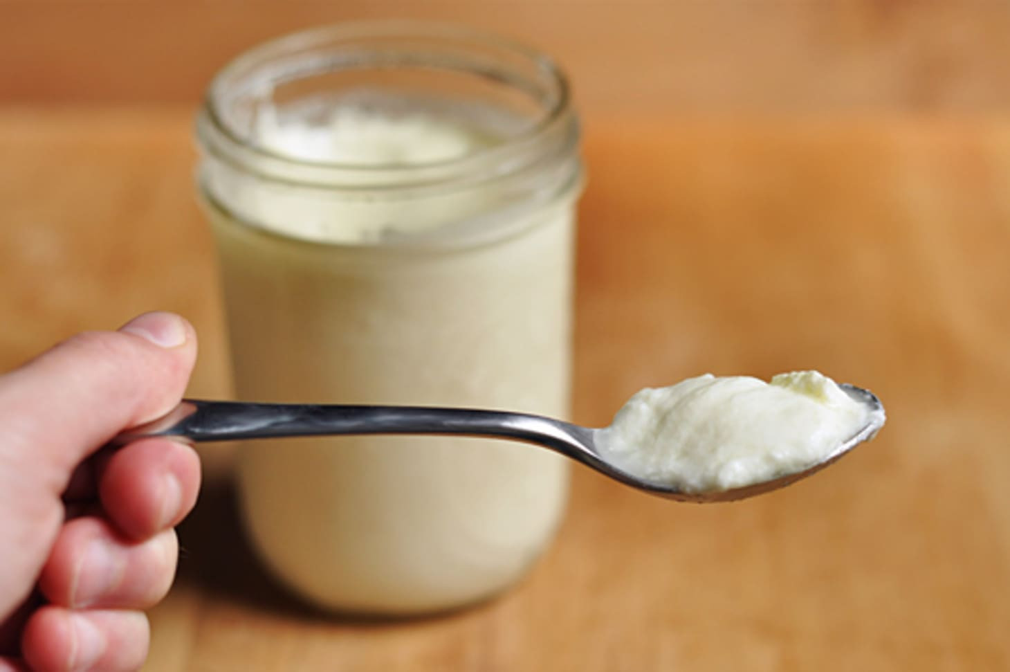 Goat Yogurt: quart in glass